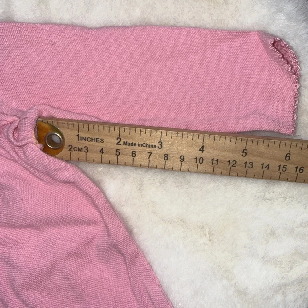 Ralph Lauren Baby Girl Pink Ruffle Collar Footed Pajama Outfit Cotton Sleeper 9M